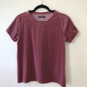 Abercombie & Fitch Short Sleeve Velvet Crush Mauve